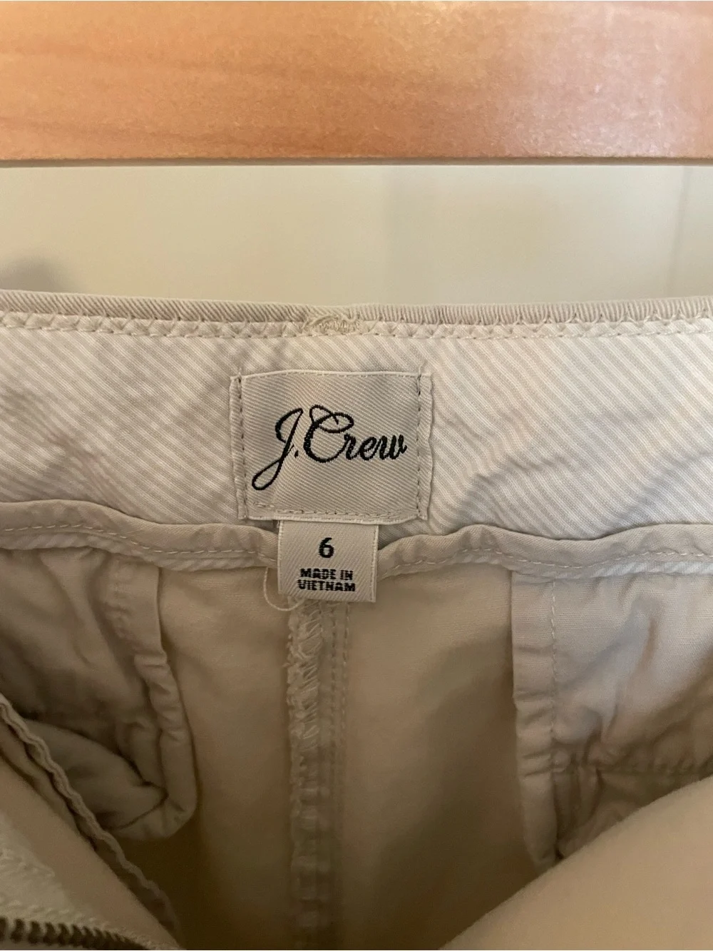 J. Crew Cream Stretch Chino Bermuda Shorts